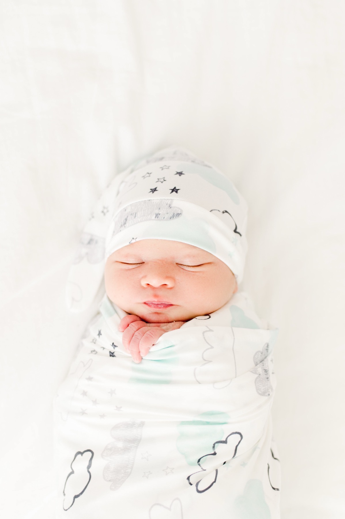 Soft bamboo swaddle texture and pattern